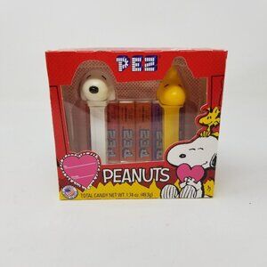 Snoopy Valentine's Pez Set - Snoopy and Woodstock - Sealed and Unopened